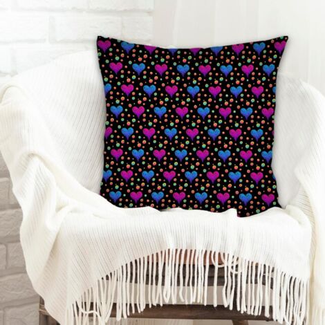 Housse de coussin carrée standard 45x45cm rustique pour la Saint-Valentin, mariage, anniversaire (1/5)