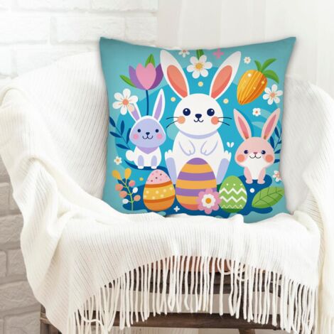 Housse de coussin 45x45 cm carrée anti-ride pour la Saint-Valentin, mariage, anniversaire, Noël, l'Action de grâce (1/5)