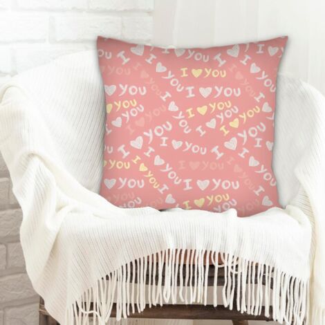 Housses de coussin cachée zippée pour anniversaire, la Saint-Valentin, Noël (1/5)
