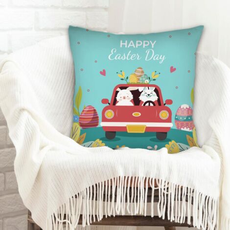 Housse de coussin sans coussin 45x45 maison douce confortable pour anniversaire, naissance de bébé, la Saint-Valentin (1/5)