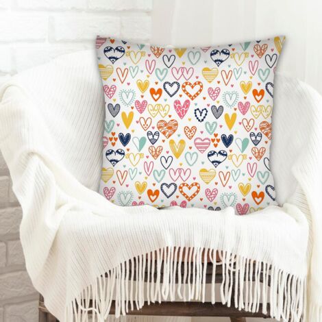 Housse de coussin carrée standard 45x45cm résistant aux tachespour cadeau d'anniversaire (1/5)