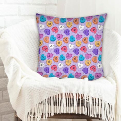 Housse de coussin carréeincolore pour cadeau de famille pour la Fête des Mères la Fête des Pères anniversaire mariage (1/5)