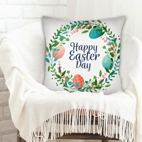 Housse de coussin 45x45 cm en polyester léger pour canapé lit salon chambre décoration de la saint-valentin (1/5)