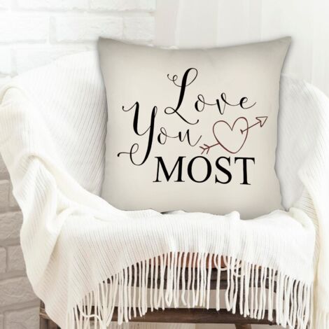 Housse de coussin 45x45 cm en polyester facile d'entretien pour la Fête des Mères et des Pères (1/5)