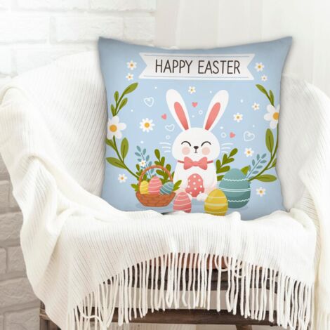 Housse de coussin pour décoration intérieure cachée zippée pour canapé ou lit, décoration de Pâques (1/5)
