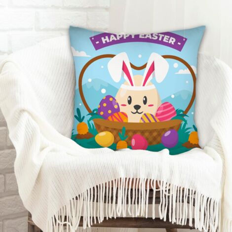 Housse de coussin 45x45 cm carrée durable pour anniversaire, naissance de bébé, la Saint-Valentin (1/5)