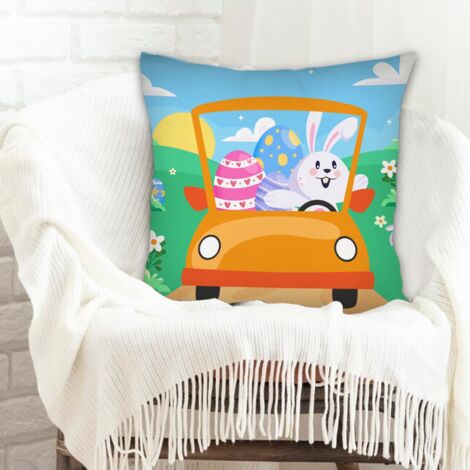 Housses de coussin en polyester résistante fermeture à glissière pour couple (1/5)