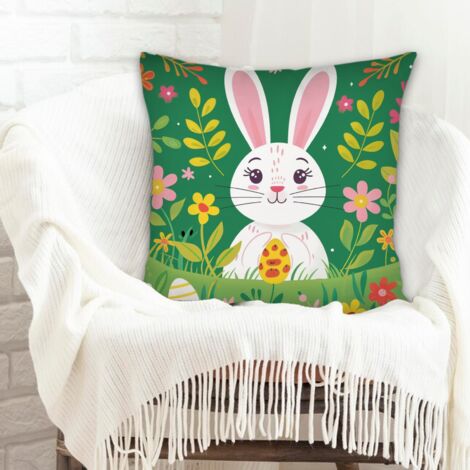 Housse de coussin 45x45 cm carrée léger pour la Saint-Valentin, mariage, anniversaire, naissance de bébé (1/5)