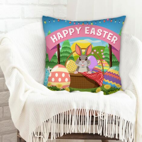 Housse de coussin 45x45 cm carrée fermeture à glissière pour la Saint-Valentin, mariage, anniversaire (1/5)