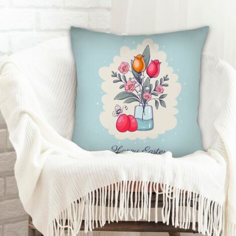 Housse de coussin décorative salon lavable pour mariage, anniversaire, la Saint-Valentin, la Fête des Mères et des Pères (1/5)