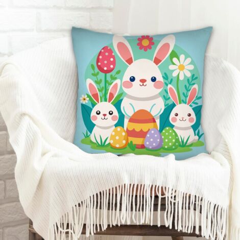 Housse de coussin décorative salon rustique pour mariage, anniversaire, naissance de bébé (1/5)