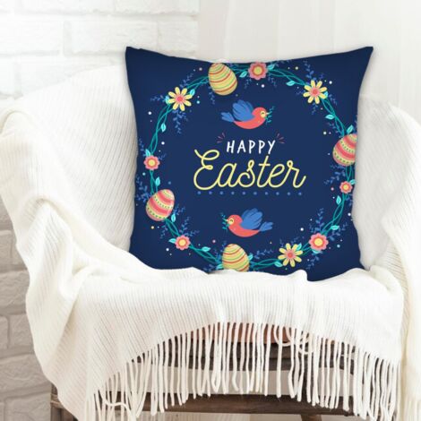 Housse de coussin 45x45 cm en polyester résistant au lavage pour naissance de bébé (1/5)