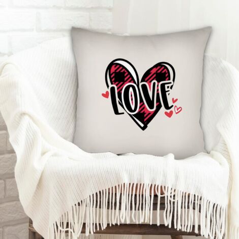 Housse de coussin sans coussin 45x45 doux pour cadeau de famille pour la Fête des Mères la Fête des Pères anniversaire mariage (1/5)