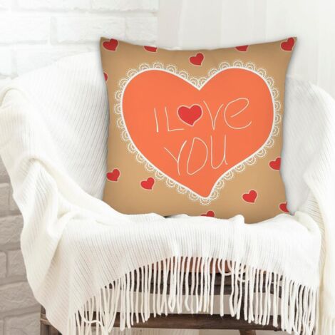 Housses de coussin en polyester résistante lavable pour couple mère père famille amis amoureux animaux de compagnie (1/5)