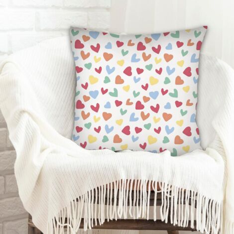 Housse de coussin carréefermeture à glissière pour chambre à coucher salon décoration de la saint-valentin (1/5)