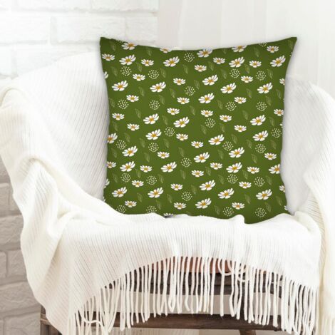 Housse de coussin carrée standard 45x45cm à fermeture éclair invisible pour canapé lit salon chambre (1/5)