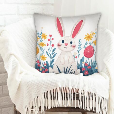Housse de coussin carréemaison douce confortable pour chambre à coucher salon décoration de la saint-valentin (1/5)