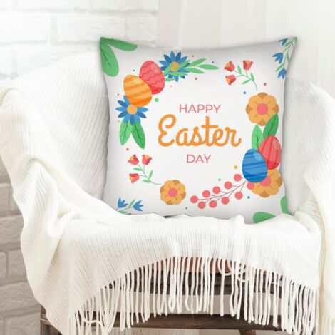 Housse de coussin carréecachée zippée pour couple mère père famille amis amoureux animaux de compagnie (1/5)