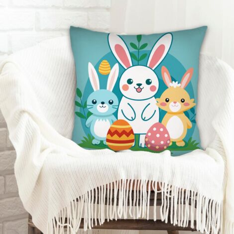 Housse de coussin 45x45 cm carrée doux et respirant pour la Saint-Valentin, mariage, anniversaire, naissance de bébé (1/5)