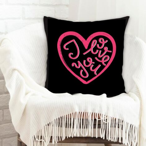 Housse de coussin de salon lavable pour la Saint-Valentin, la Fête des Mères et des Pères (1/5)