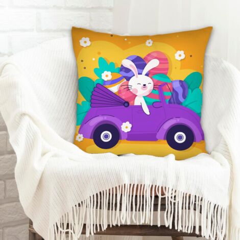 Housse de coussin sans coussin facile d'entretien pour cadeau de famille pour la Fête des Mères la Fête des Pères anniversaire mariage (1/5)