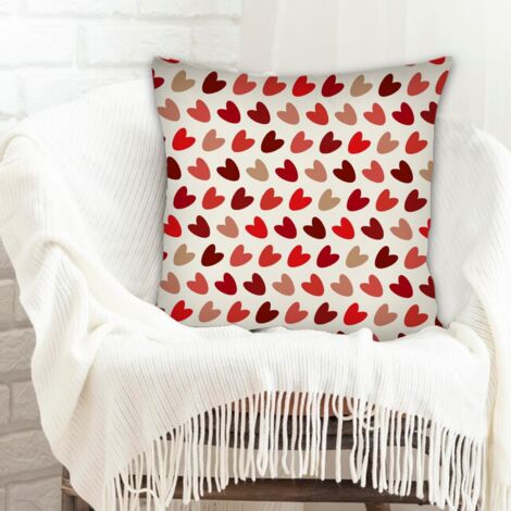 Housse de coussin carrée standard 45x45cm à fermeture éclair invisible pour anniversaire, la Saint-Valentin, Noël (1/5)