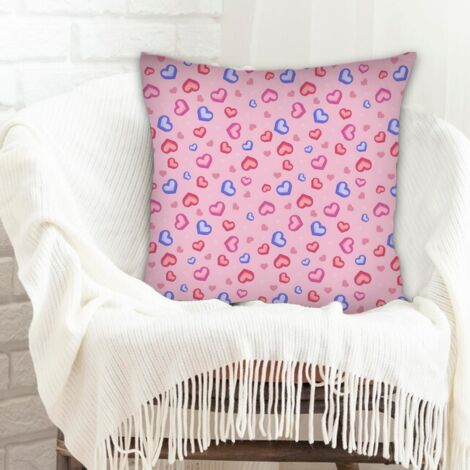 Housses de coussin en polyester résistante facile d'entretien pour canapé lit salon chambre à coucher décoration de la saint-valentin (1/5)