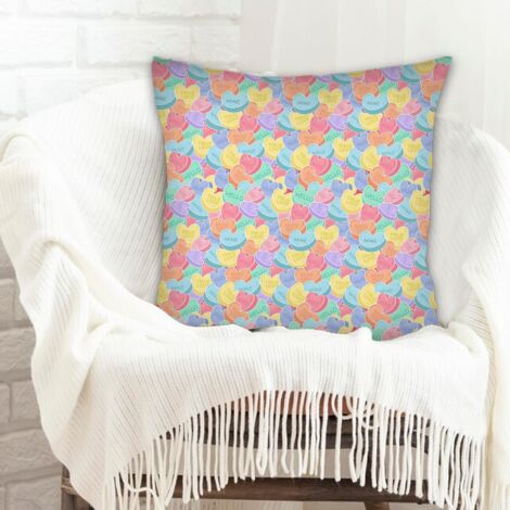 Housse de coussin carrée standard 45x45cm lavable en machine pour anniversaire de mariage la saint-valentin (1/5)