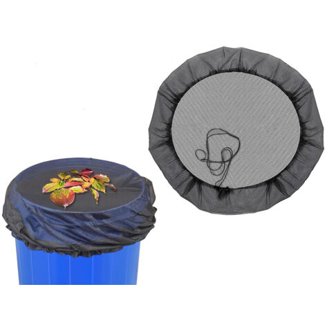 Filets de protection pour baril d'eau – 150 cm –Couvercle filet pour tonneau de pluie Cordon de serrage – Anti-insectes et débris – Polyester résistant, protège contre les débris (1/5)