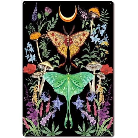 Plaque Métallique Décorative Vintage pour Jardin de Thym Citron, Fragrance Citronnée et Vitalité 30x20 cm.