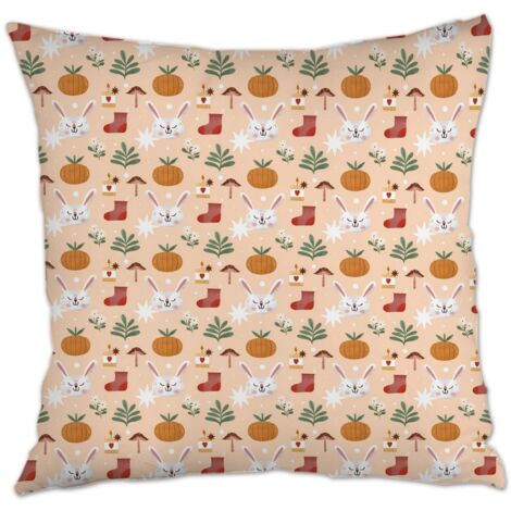 Housse de coussin 45x45 cm carrée cachée zippée pour Noël, la Saint-Valentin, anniversaire (1/5)