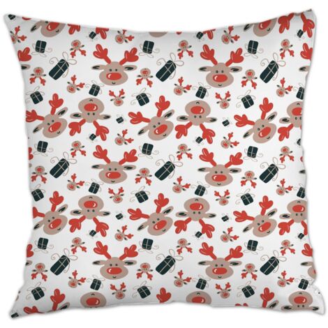 Housse de coussin 45x45 cm en polyester rustique pour canapé lit salon chambre à coucher (1/5)