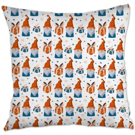 Housse de coussin sans coussin fermeture à glissière pour le Jour de l'An, Noël, Pâques (1/5)