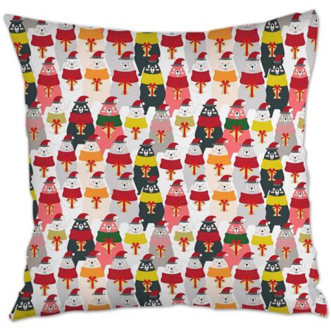 Housse de coussin 45x45 cm carrée à fermeture éclair invisible pour la Saint-Valentin, mariage, anniversaire, Noël, l'Action de grâce (1/5)