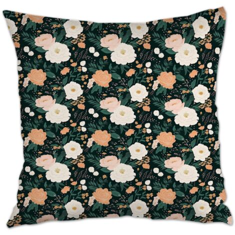 Housse de coussin carrée standard 45x45cm anti-ride pour canapé lit salon chambre (1/5)