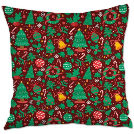 Housse de coussin carréefermeture à glissière pour le Jour de l'An, Noël, Pâques (1/5)