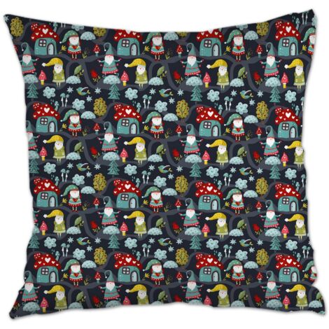 Housse de coussin carrée standard 45x45cm résistant pour canapé, chambre, salon (1/5)