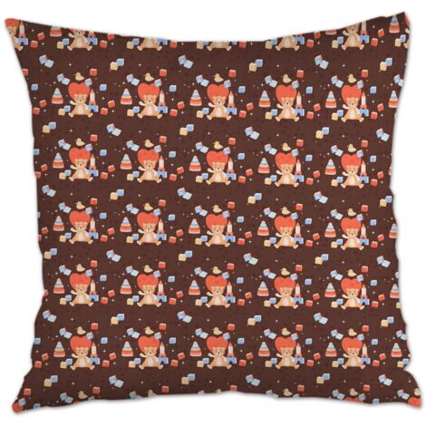 Housse de coussin 45x45 cm en polyester cachée zippée pour Noël, l'Action de grâce, anniversaire, la Fête des Mères (1/5)