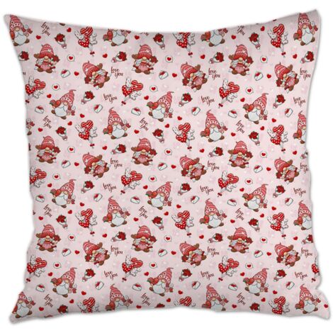Housse de coussin 45x45 cm en polyester maison douce confortable pour mariage la saint-valentin (1/5)