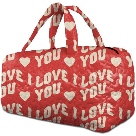 40,5x20,5x20,5cm Sac polochon matelassé imprimés, rangement vêtements, sac de sport pour outdoor et voyages (1/5)