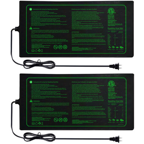 Lot de 2 Tapis Chauffants pour Plantes – Démarrage de Semis, Jardinage Intérieur, Hydroponie et Serres, Tapis Résistant et Étanche (1/5)