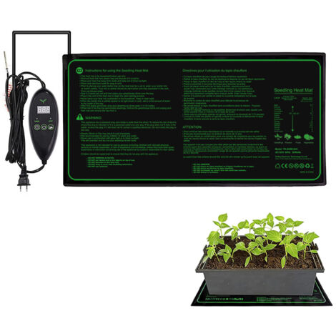 Tapis Chauffant pour Semis avec Thermostat – Coussin Chauffant Étanche pour Germination, Bouturage et Jardinage Intérieur