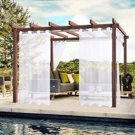 Rideaux Extérieurs Anti-UV – Tissu Épais Occultant – Protection Soleil et Vent – 2×2.5M (1/5)