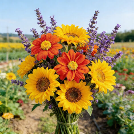 Kit Graines Jardinage – Tournesol Mexicain, Tournesol Classique et Lavande (1600 pcs), Mélange Non-OGM, Idéal Cadeau Jardin et Balcon (1/5)
