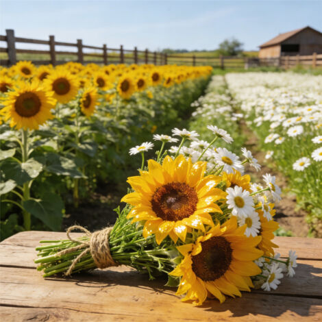 Kit Graines Jardinage – Tournesol et Camomille (2500 pcs), Mélange Non-OGM, Cadeau Original Jardin et Balcon (1/5)