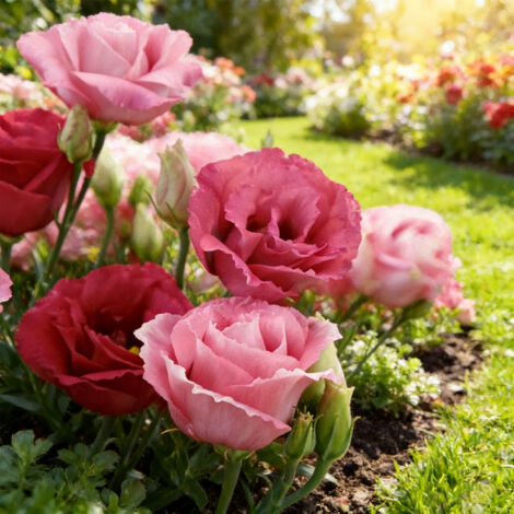 1000 Graines de Lisianthus Rouge Lucita – Fleur Double Intense, Idéale pour Bouquets et Massifs Fleuris (1/5)