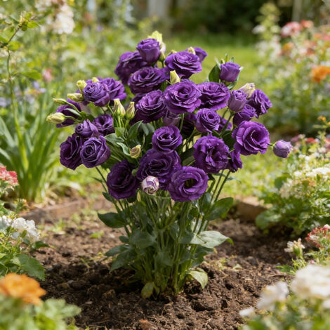 1000 Graines de Lisianthus Violet – Eustoma Grandiflorum Ornemental pour Jardin, Balcon et Terrasse (1/4)