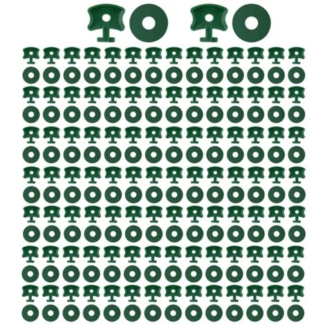 Clips serre 50 pcs – Supports et accessoires pour plantes grimpantes, kit de suspension pour serre (vert) (1/5)