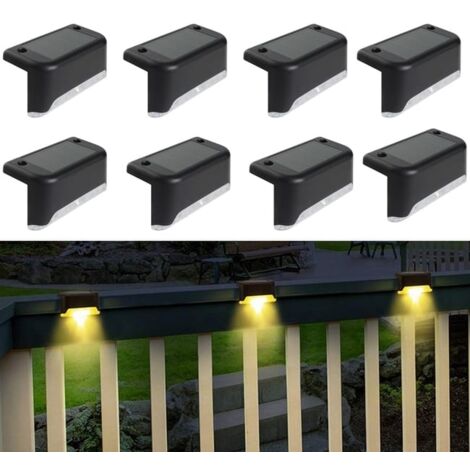 Lampes solaires LED 8 pcs – Pour escaliers, balustrades et allées de jardin (1/5)
