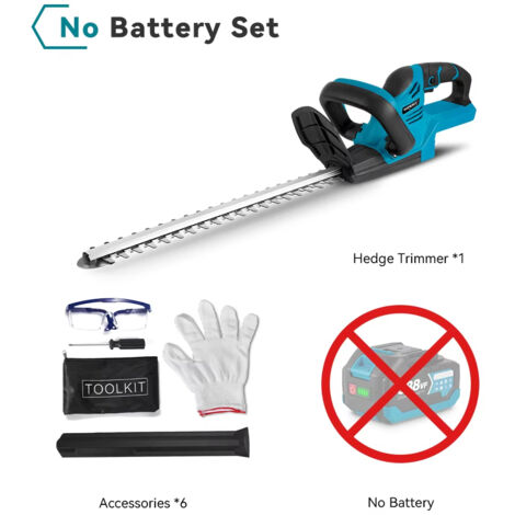 Taille-haie électrique 2000W 15000 tr/min – Tondeuse à gazon et débroussailleuse 2 en 1, compatible batterie Makita 18V – Sans batterie
